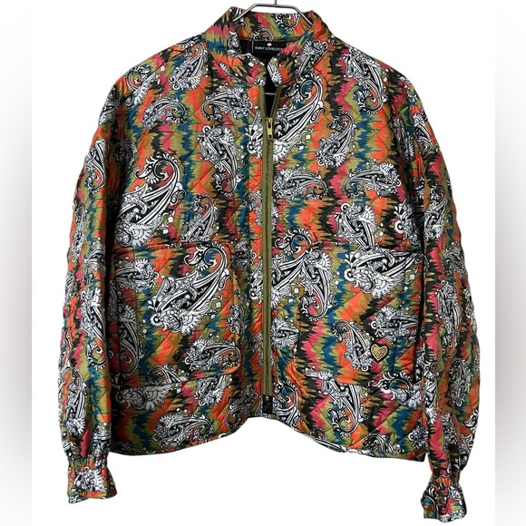 Emily Lovelock Jackets & Blazers - Emily Lovelock multicolor paisley quilted zip front boxy jacket colorful